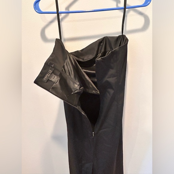 Express Beaded Strapless Formal Gown Black size 3/4 EUC - Picture 9 of 9